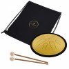 MEINL Sonic Energy 10 Compact Steel Tongue Drum, D Minor, 8 Notes, 432 Hz, Gold CSTD3G